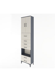 Arges Dolap 3 Raflı 6 Çekmeceli 2 Kapaklı 60x30x243 - S32M046V4A