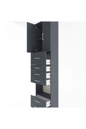 Arges Dolap 3 Raflı 6 Çekmeceli 2 Kapaklı 60x30x243 - S32M046V5A