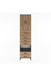 Arges Dolap 3 Raflı 6 Çekmeceli 2 Kapaklı 60x30x243 - S32M046V6A