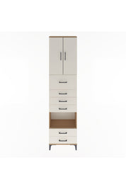 Arges Dolap 3 Raflı 6 Çekmeceli 2 Kapaklı 60x30x243 - S32M046V7A