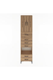 Arges Dolap 3 Raflı 6 Çekmeceli 2 Kapaklı 60x30x243 - S32M046V9A
