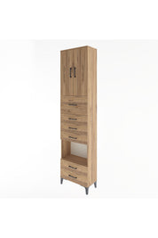 Arges Dolap 3 Raflı 6 Çekmeceli 2 Kapaklı 60x30x243 - S32M046V9A