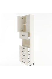 Arges Dolap 3 Raflı 6 Çekmeceli 2 Kapaklı 60x30x243 - S32M047V1A