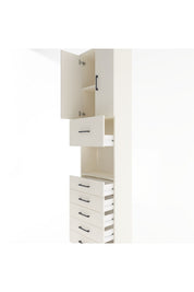 Arges Dolap 3 Raflı 6 Çekmeceli 2 Kapaklı 60x30x243 - S32M047V1A