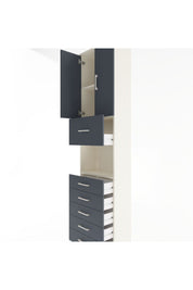 Arges Dolap 3 Raflı 6 Çekmeceli 2 Kapaklı 60x30x243 - S32M047V2A
