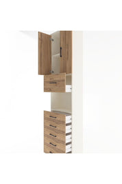 Arges Dolap 3 Raflı 6 Çekmeceli 2 Kapaklı 60x30x243 - S32M047V3A