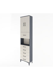Arges Dolap 3 Raflı 6 Çekmeceli 2 Kapaklı 60x30x243 - S32M047V4A