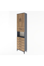 Arges Dolap 3 Raflı 6 Çekmeceli 2 Kapaklı 60x30x243 - S32M047V6A