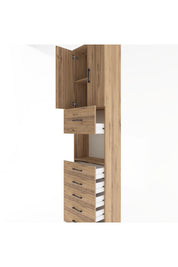 Arges Dolap 3 Raflı 6 Çekmeceli 2 Kapaklı 60x30x243 - S32M047V9A