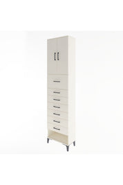 Arges Dolap 2 Raflı 7 Çekmeceli 2 Kapaklı 60x30x243 - S32M048V1A