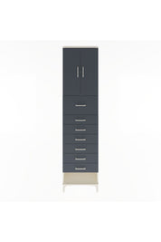 Arges Dolap 2 Raflı 7 Çekmeceli 2 Kapaklı 60x30x243 - S32M048V2A