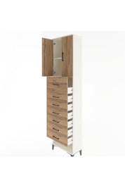 Arges Dolap 2 Raflı 7 Çekmeceli 2 Kapaklı 60x30x243 - S32M048V3A