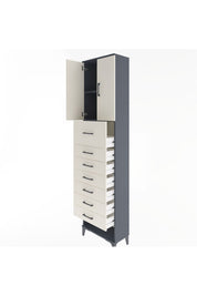 Arges Dolap 2 Raflı 7 Çekmeceli 2 Kapaklı 60x30x243 - S32M048V4A