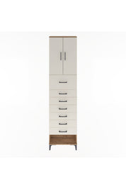 Arges Dolap 2 Raflı 7 Çekmeceli 2 Kapaklı 60x30x243 - S32M048V7A