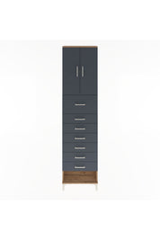 Arges Dolap 2 Raflı 7 Çekmeceli 2 Kapaklı 60x30x243 - S32M048V8A