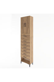 Arges Dolap 2 Raflı 7 Çekmeceli 2 Kapaklı 60x30x243 - S32M048V9A