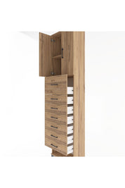 Arges Dolap 2 Raflı 7 Çekmeceli 2 Kapaklı 60x30x243 - S32M048V9A