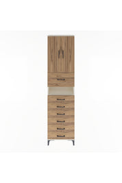Arges Dolap 3 Raflı 6 Çekmeceli 2 Kapaklı 60x30x243 - S32M050V3A