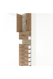 Arges Dolap 3 Raflı 6 Çekmeceli 2 Kapaklı 60x30x243 - S32M050V3A