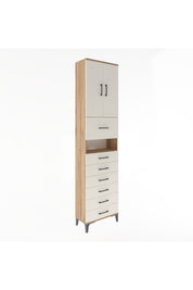 Arges Dolap 3 Raflı 6 Çekmeceli 2 Kapaklı 60x30x243 - S32M050V7A