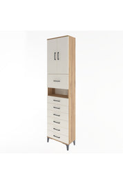 Arges Dolap 3 Raflı 6 Çekmeceli 2 Kapaklı 60x30x243 - S32M050V7A