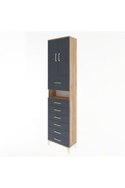 Arges Dolap 3 Raflı 6 Çekmeceli 2 Kapaklı 60x30x243 - S32M050V8A
