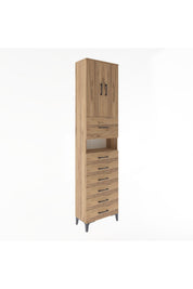 Arges Dolap 3 Raflı 6 Çekmeceli 2 Kapaklı 60x30x243 - S32M050V9A