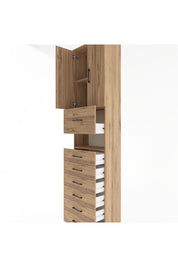 Arges Dolap 3 Raflı 6 Çekmeceli 2 Kapaklı 60x30x243 - S32M050V9A