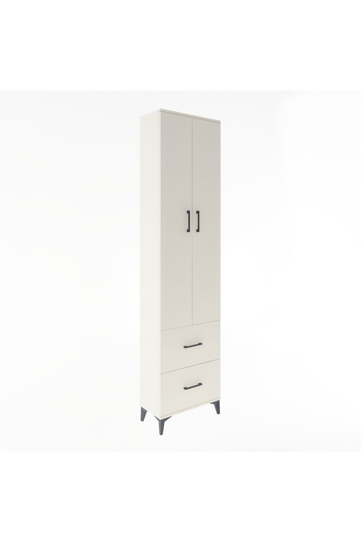Arges Dolap 4 Raflı 2 Çekmeceli 2 Kapaklı 60x30x243 - S32M051V1A