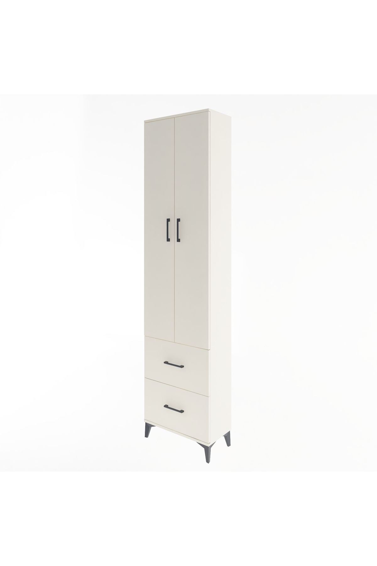 Arges Dolap 4 Raflı 2 Çekmeceli 2 Kapaklı 60x30x243 - S32M051V1A
