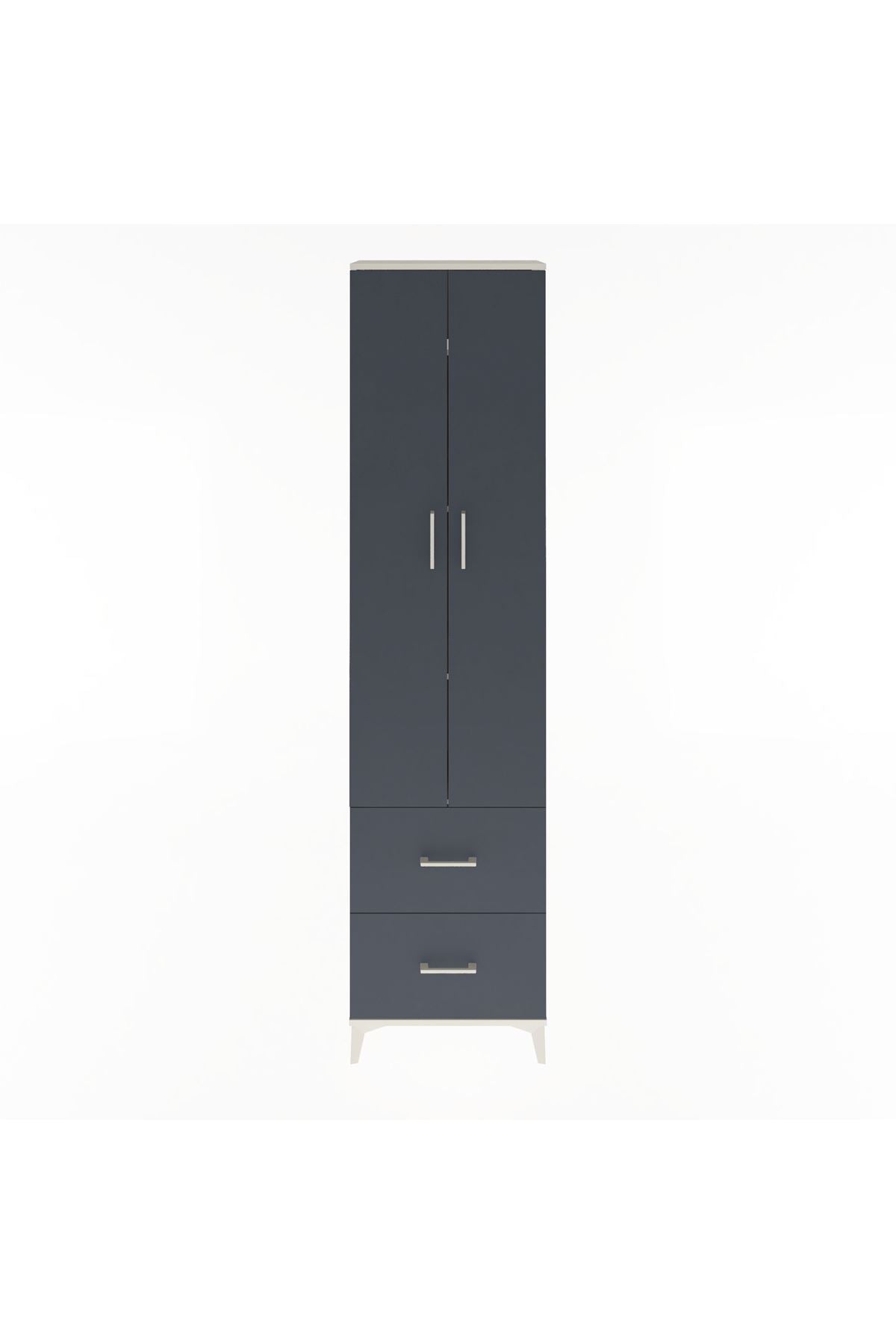 Arges Dolap 4 Raflı 2 Çekmeceli 2 Kapaklı 60x30x243 - S32M051V2A