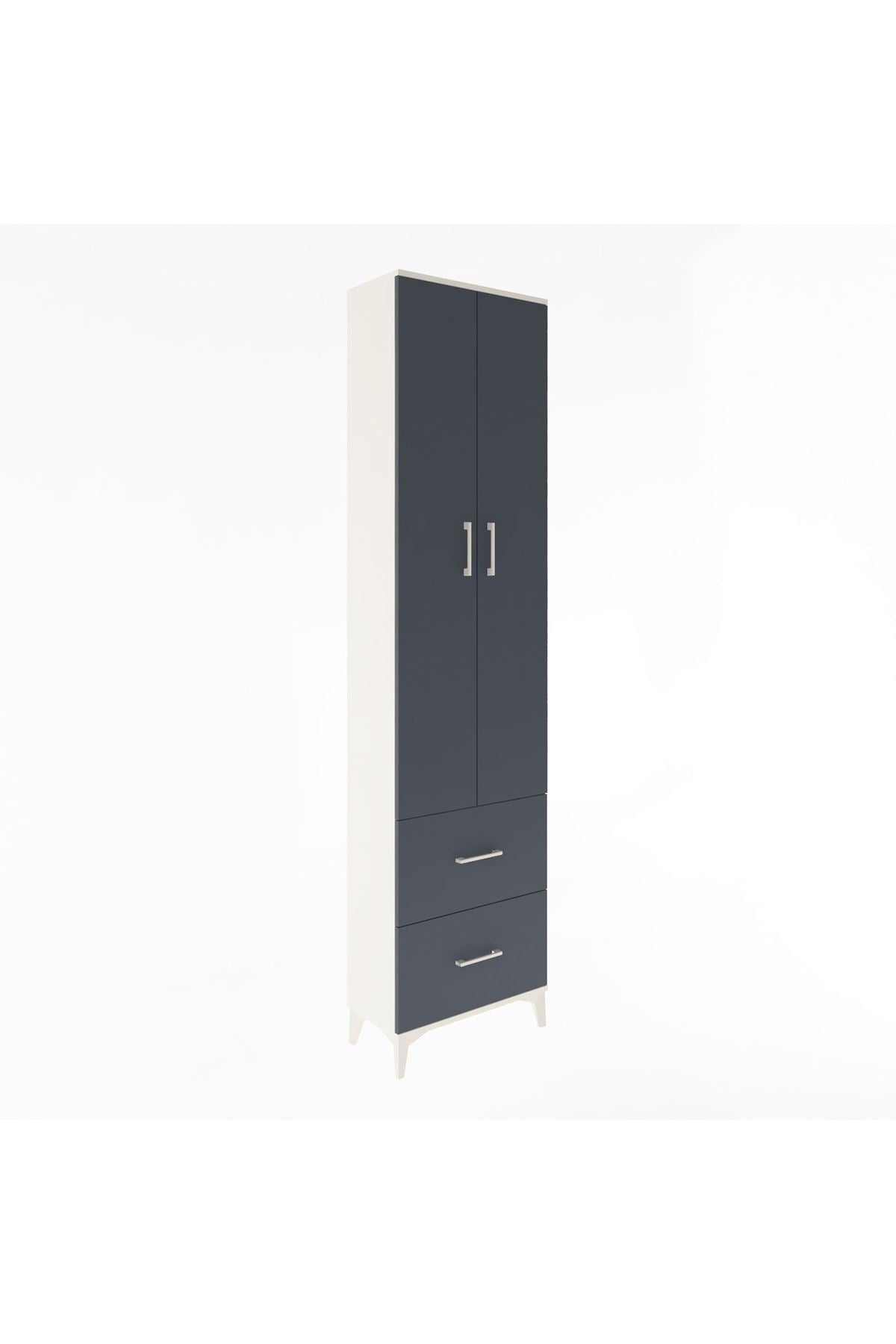 Arges Dolap 4 Raflı 2 Çekmeceli 2 Kapaklı 60x30x243 - S32M051V2A