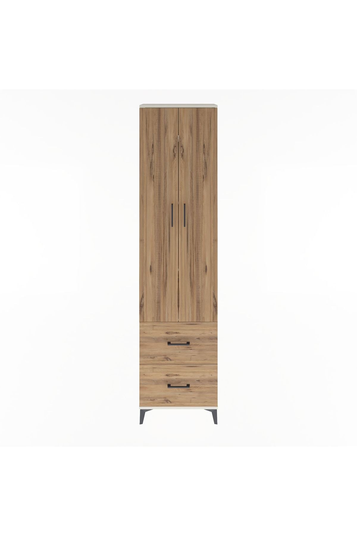 Arges Dolap 4 Raflı 2 Çekmeceli 2 Kapaklı 60x30x243 - S32M051V3A