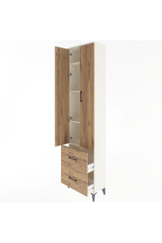 Arges Dolap 4 Raflı 2 Çekmeceli 2 Kapaklı 60x30x243 - S32M051V3A
