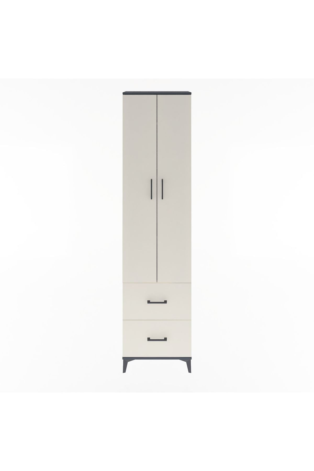 Arges Dolap 4 Raflı 2 Çekmeceli 2 Kapaklı 60x30x243 - S32M051V4A
