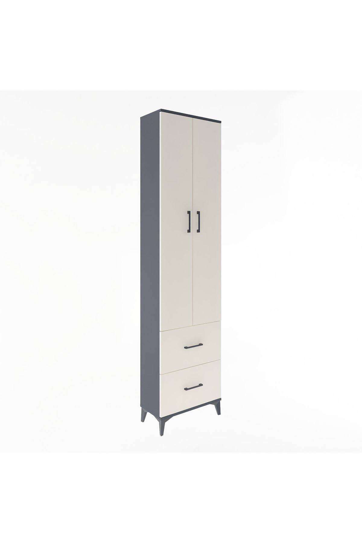Arges Dolap 4 Raflı 2 Çekmeceli 2 Kapaklı 60x30x243 - S32M051V4A