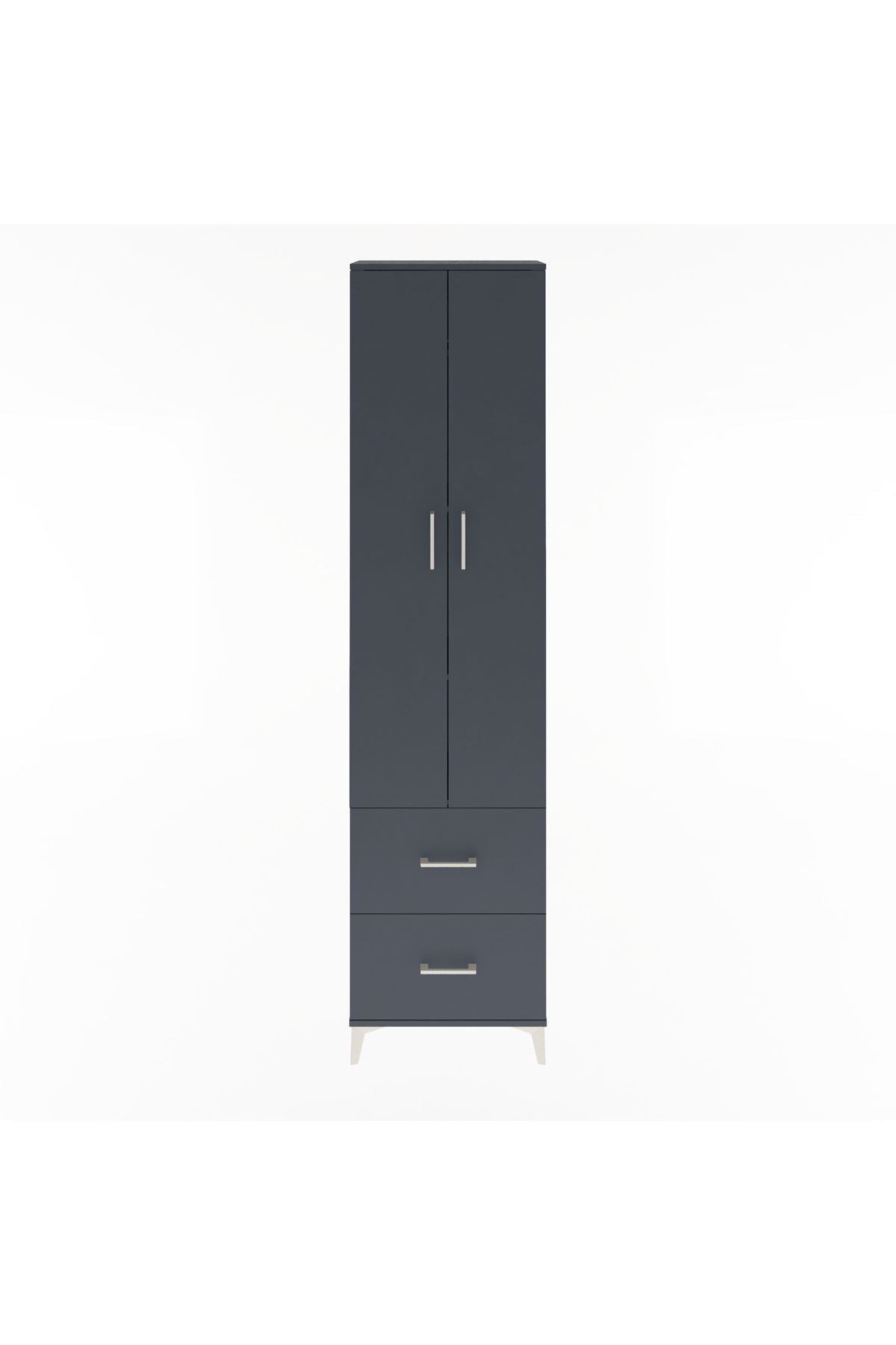 Arges Dolap 4 Raflı 2 Çekmeceli 2 Kapaklı 60x30x243 - S32M051V5A