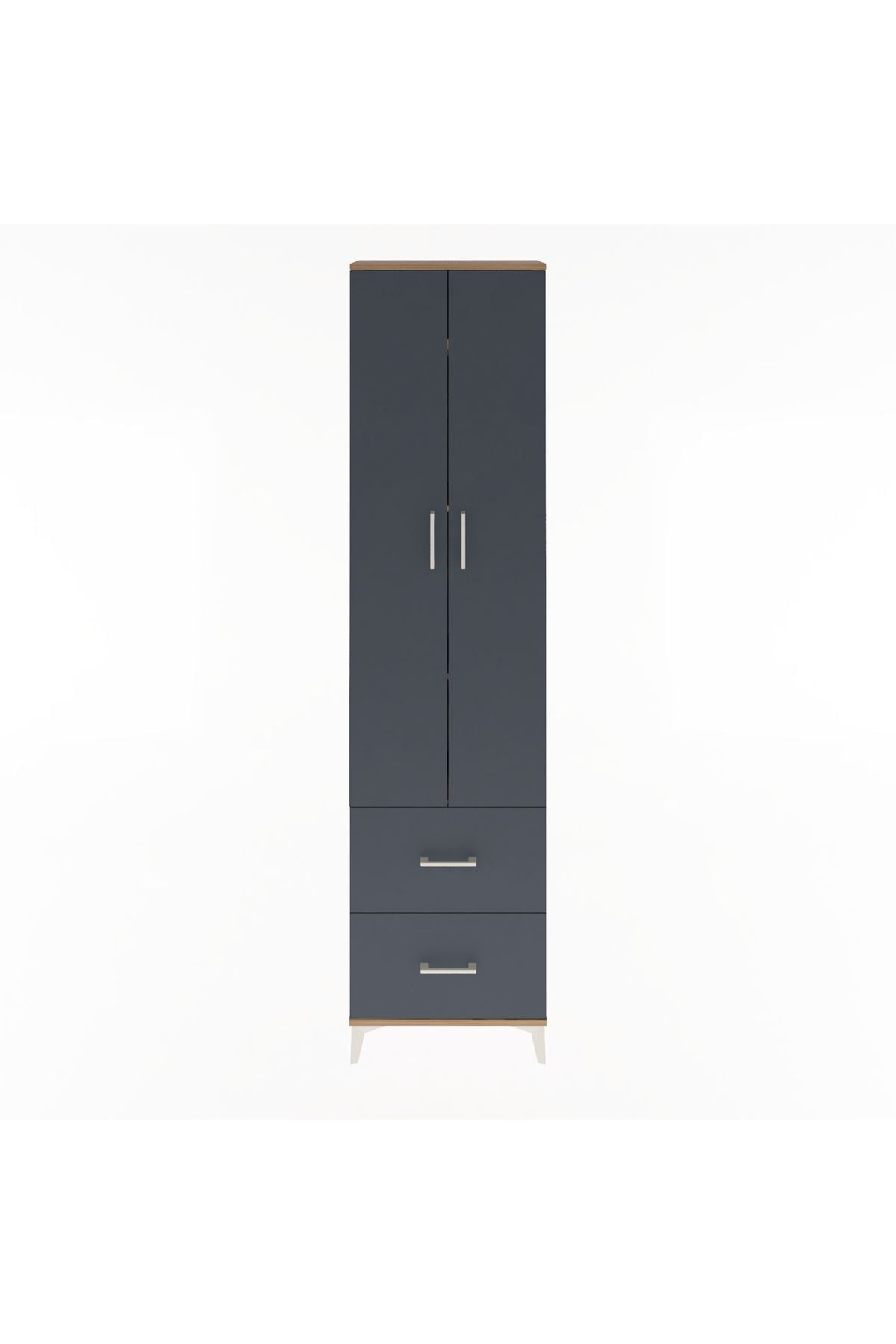 Arges Dolap 4 Raflı 2 Çekmeceli 2 Kapaklı 60x30x243 - S32M051V8A