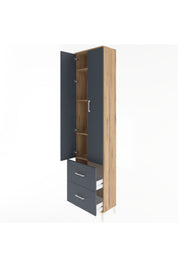 Arges Dolap 4 Raflı 2 Çekmeceli 2 Kapaklı 60x30x243 - S32M051V8A