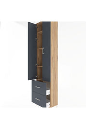 Arges Dolap 4 Raflı 2 Çekmeceli 2 Kapaklı 60x30x243 - S32M051V8A