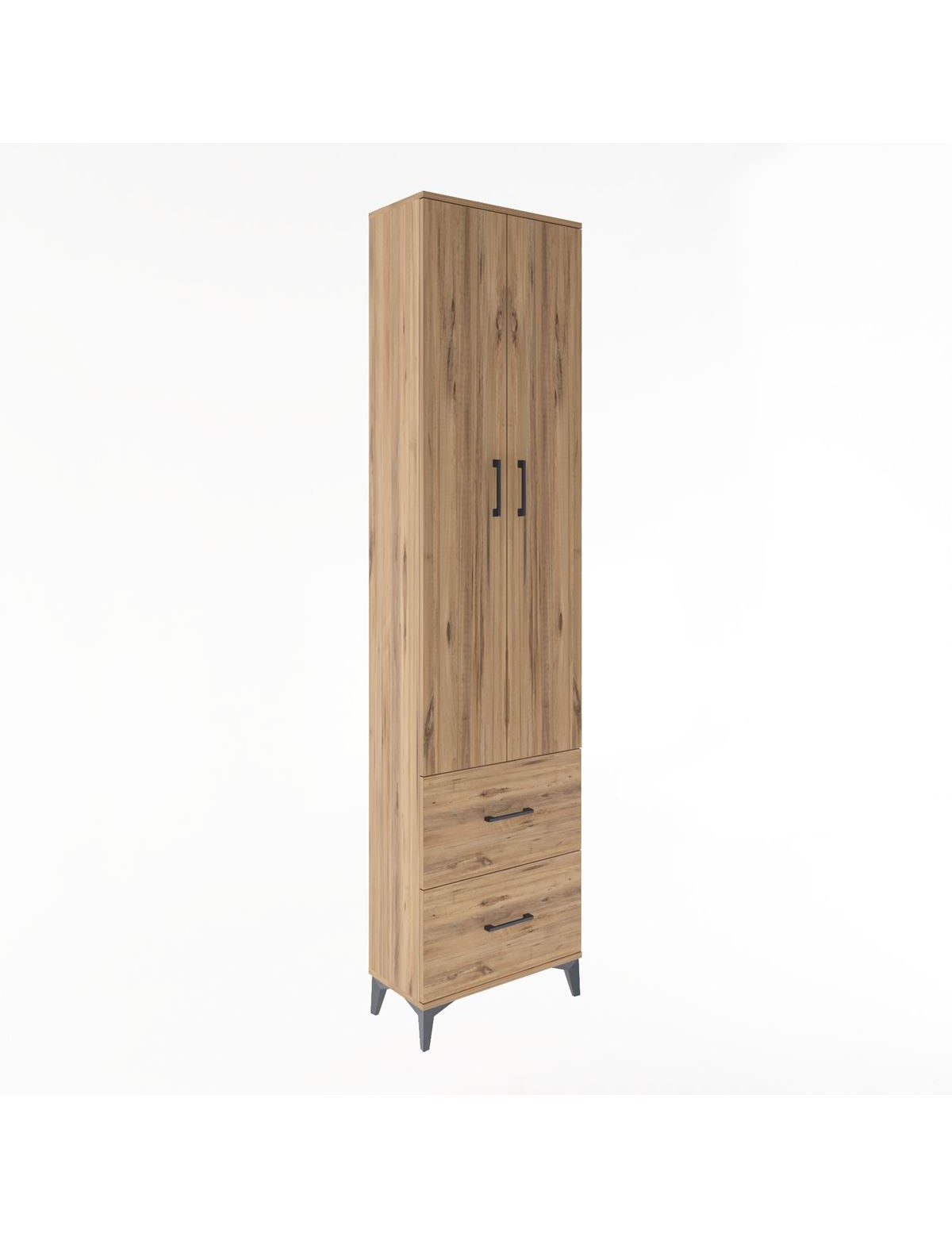 Arges Dolap 4 Raflı 2 Çekmeceli 2 Kapaklı 60x30x243 - S32M051V9A