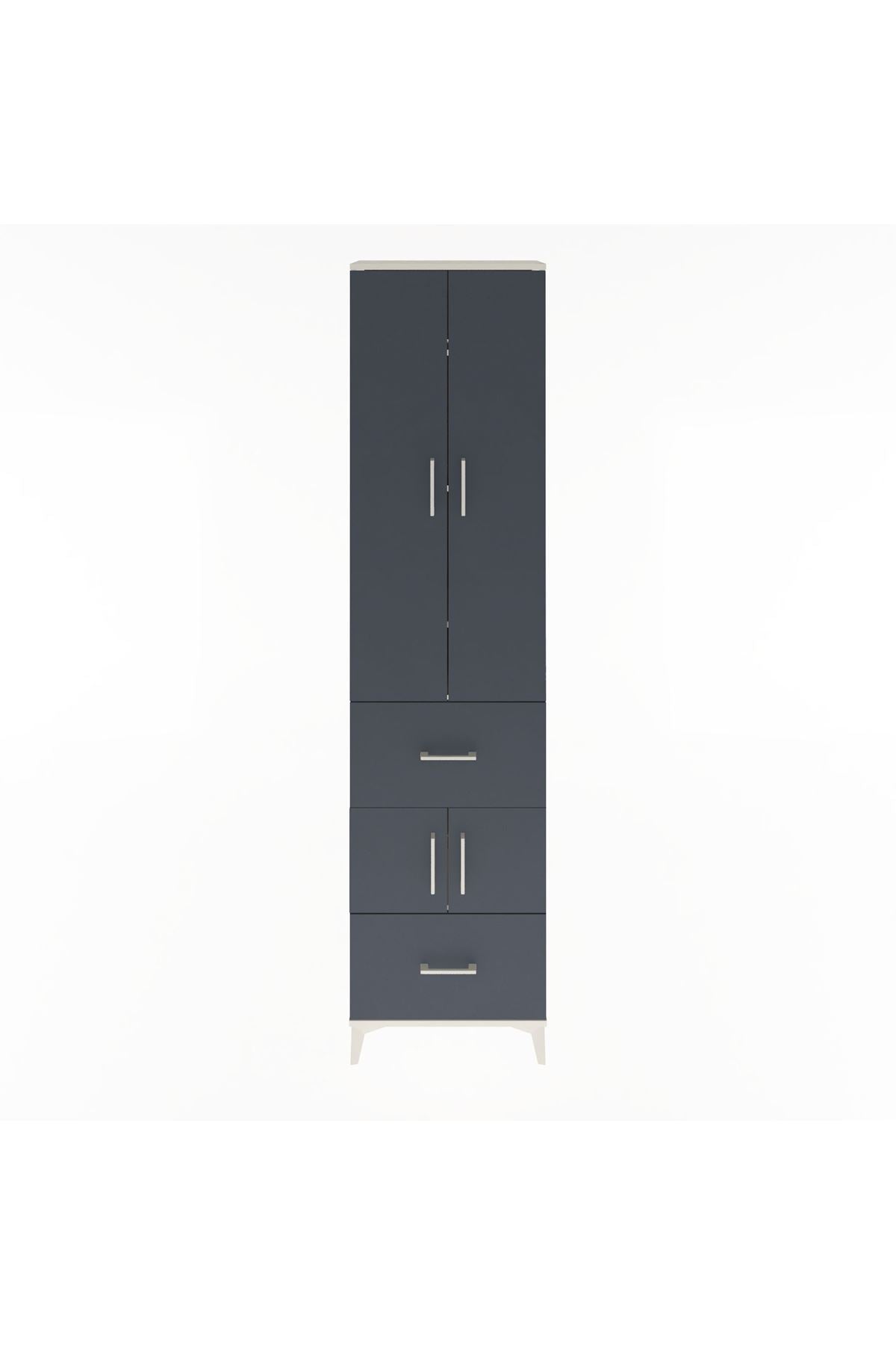 Arges Dolap 5 Raflı 2 Çekmeceli 4 Kapaklı 60x30x243 - S32M052V2A