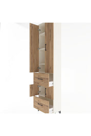 Arges Dolap 5 Raflı 2 Çekmeceli 4 Kapaklı 60x30x243 - S32M052V3A