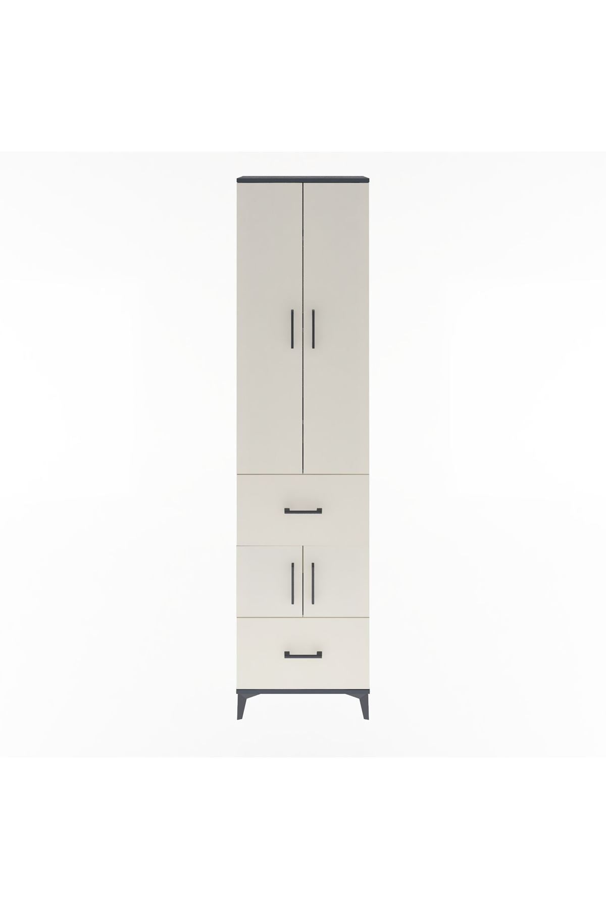 Arges Dolap 5 Raflı 2 Çekmeceli 4 Kapaklı 60x30x243 - S32M052V4A