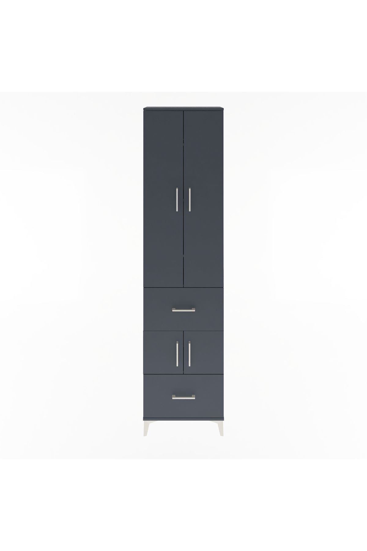 Arges Dolap 5 Raflı 2 Çekmeceli 4 Kapaklı 60x30x243 - S32M052V5A