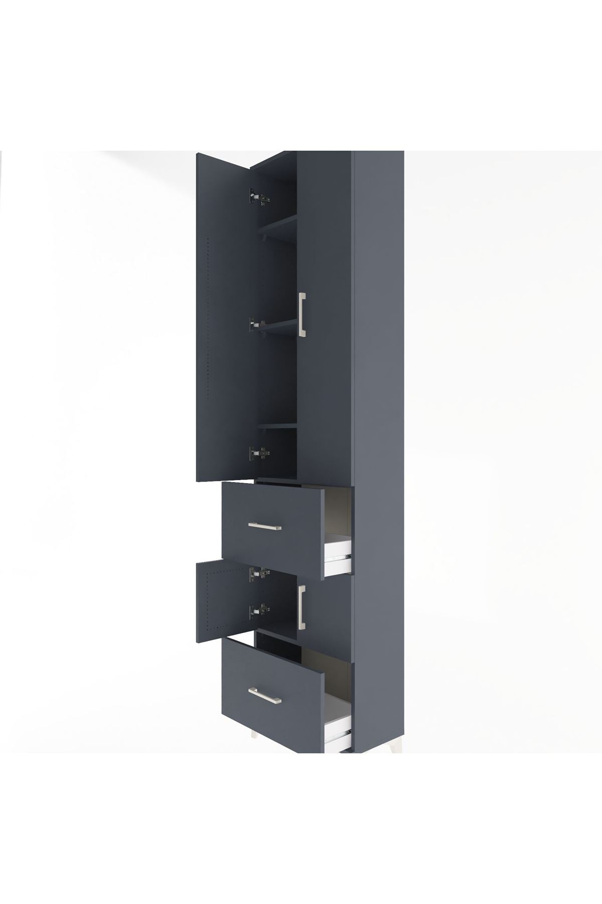 Arges Dolap 5 Raflı 2 Çekmeceli 4 Kapaklı 60x30x243 - S32M052V5A