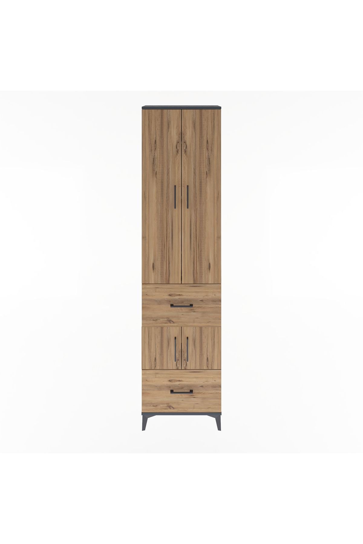 Arges Dolap 5 Raflı 2 Çekmeceli 4 Kapaklı 60x30x243 - S32M052V6A