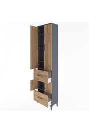 Arges Dolap 5 Raflı 2 Çekmeceli 4 Kapaklı 60x30x243 - S32M052V6A