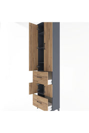 Arges Dolap 5 Raflı 2 Çekmeceli 4 Kapaklı 60x30x243 - S32M052V6A