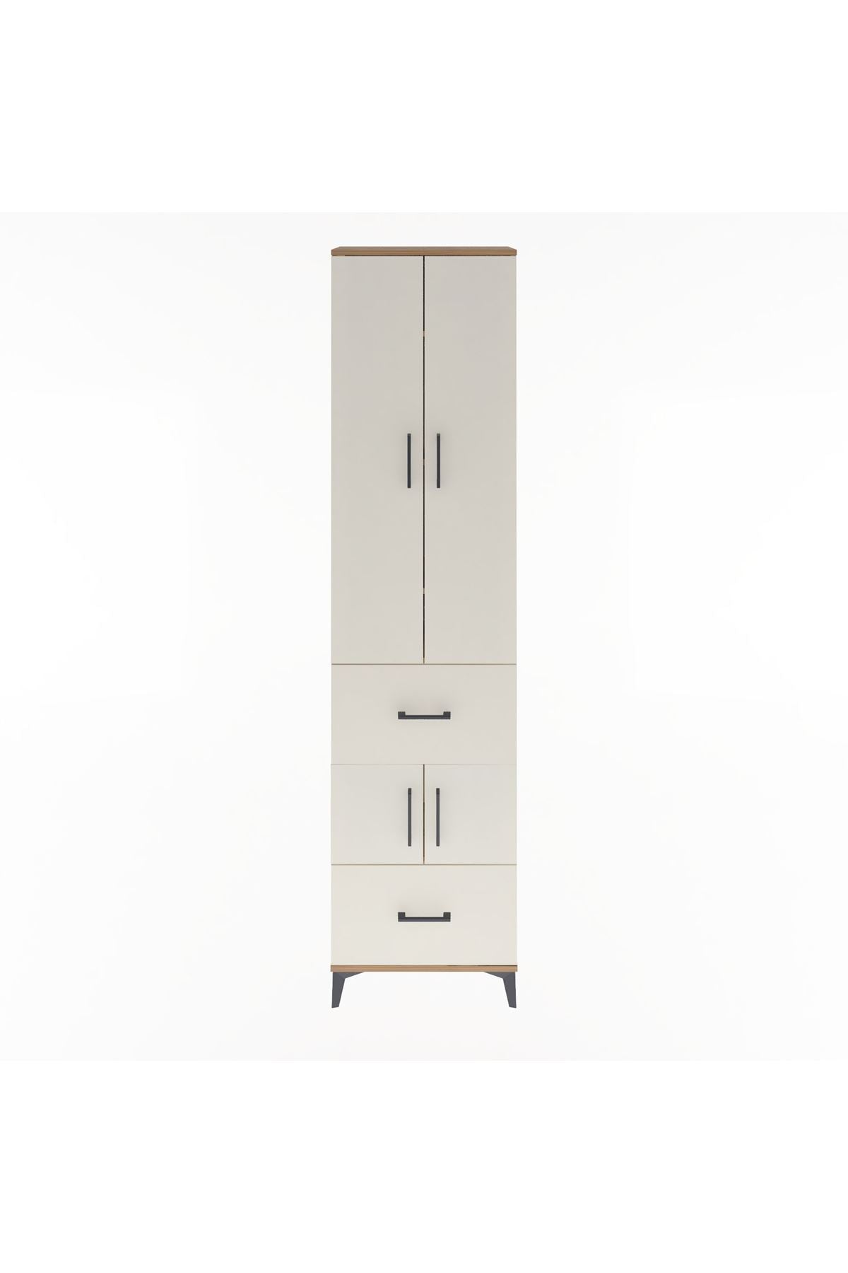 Arges Dolap 5 Raflı 2 Çekmeceli 4 Kapaklı 60x30x243 - S32M052V7A
